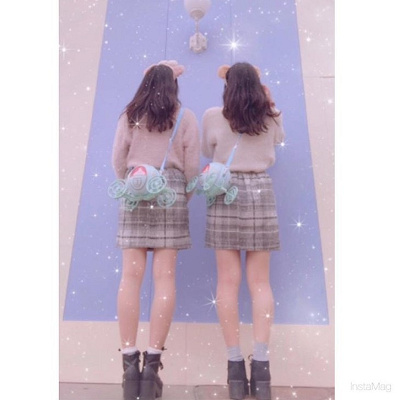 チェックスカートでダフシェリコーデ