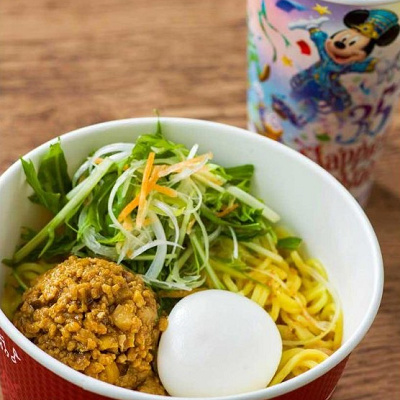 鶏の肉みそとベジタブルの冷やし麺