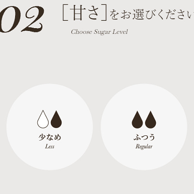 甘さを選ぶ