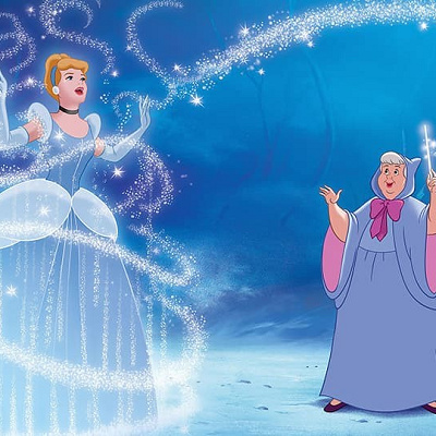 『シンデレラ』　シンデレラとフェアリーゴッドマザー