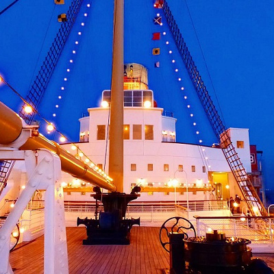 蒸気船マークトウェイン号のデッキ