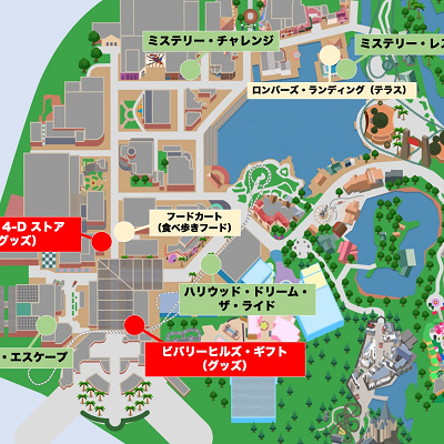 名探偵コナングッズ販売場所の地図
