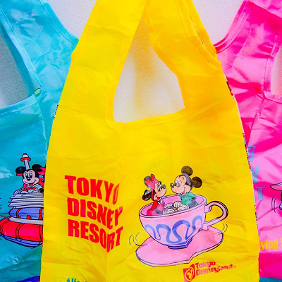 ディズニーガチャガチャのエコバッグ（イエロー）