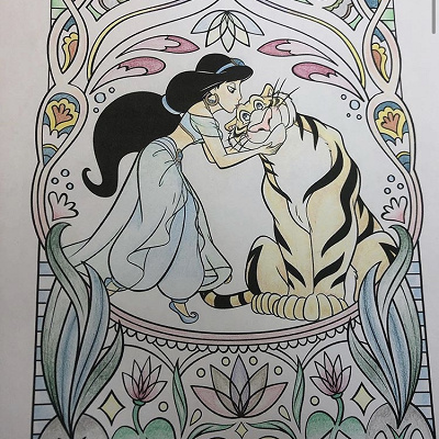 ディズニープリンセスイラスト集③：ジャスミン＆ラジャー