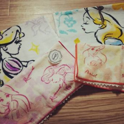 ディズニープリンセスのタオル各種