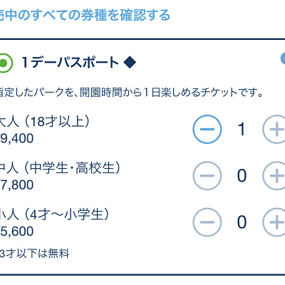 ディズニーチケット予約手順⑥