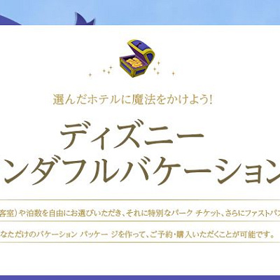 好みのプランを追加できるディズニーワンダフルバケーション 