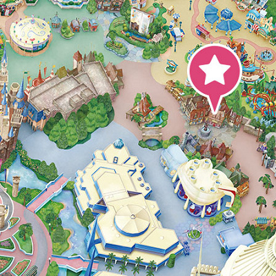 ディズニーランドチュロス：ラ・タベルヌ・ド・ガストンの場所マップ