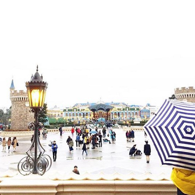 梅雨のディズニーランド