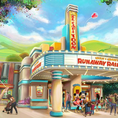 ディズニーランド・パークの「Mickey&Minnie’s Runaway Railway」エントランスイメージ