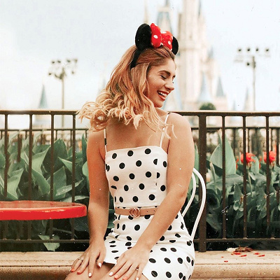 ドットワンピースコーデ