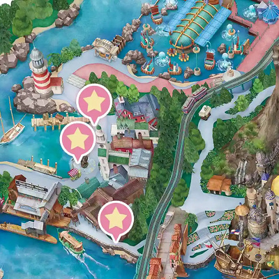 ダッフィー＆フレンズのサマーナイトメロディーのデコレーション設置場所