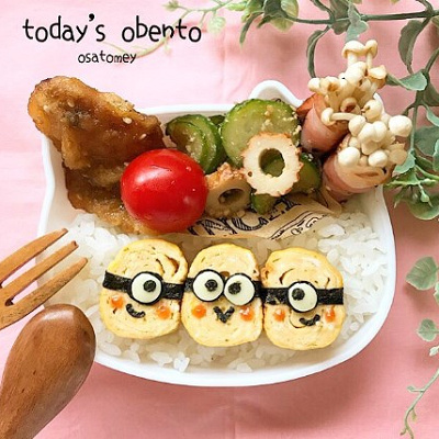 たまご焼きミニオン弁当