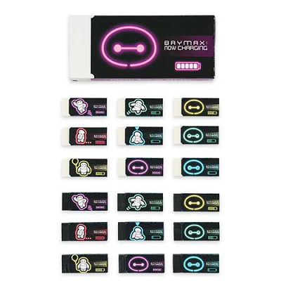 消しゴム〈MONO〉セット(ベイマックスのネオングッズ)