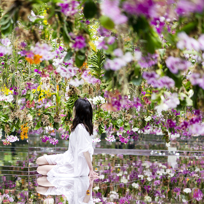 Floating Flower Garden: 花と我と同根、庭と我と一体