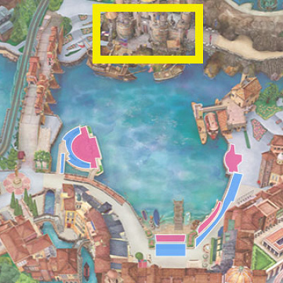 フォートレス・エクスプロレーションの場所（黄色の枠で囲んだ部分）