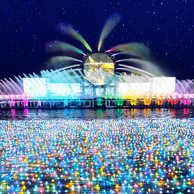 噴水ショー✖イルミネーション