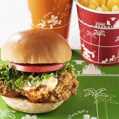 フライドチキンバーガー