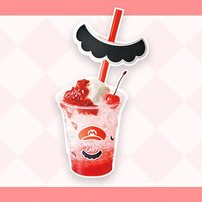 フルーツ・クリームソーダ　マリオのいちごクリームソーダ