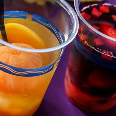 フルーツワイン　白（ピーチ＆みかん）/赤（ミックスフルーツ）