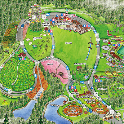 東京ドイツ村の園内マップ