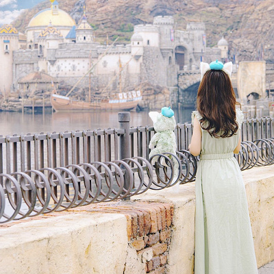 ジェラトーニカチューシャ ワンピースコーデ