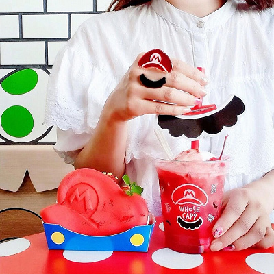 マリオコーデでキメてマリオカフェのフォトスポットへ！