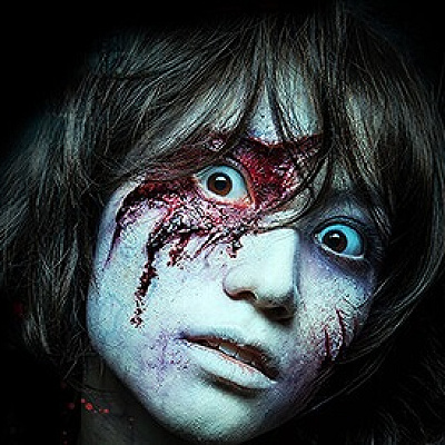 ハロウィンホラーメーキャップ