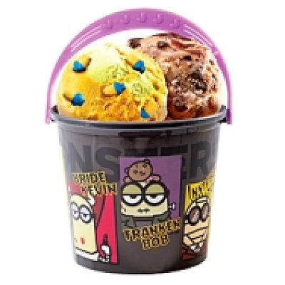 ミニオン・モンスターズ・バケツ付きフード