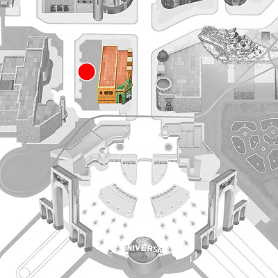 年間パスセンター前の場所