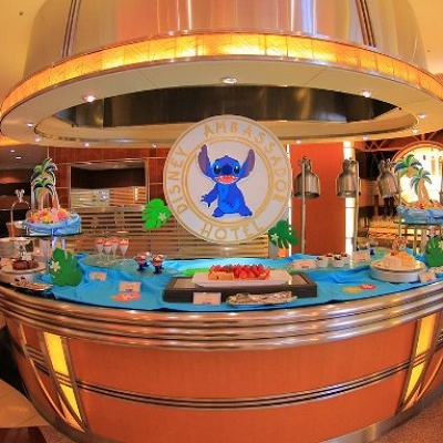 スティッチをイメージしたイベント期間中の内装