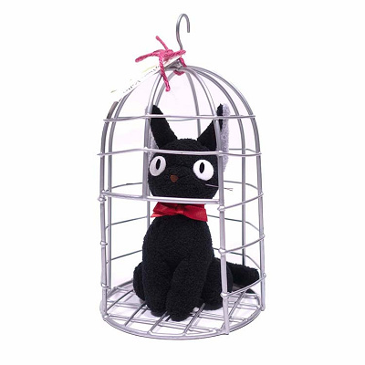 魔女の宅急便　ぬいぐるみ　おすましジジ　カゴ入りS