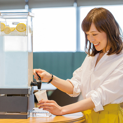 ウェルカムドリンクで一息つこう♪