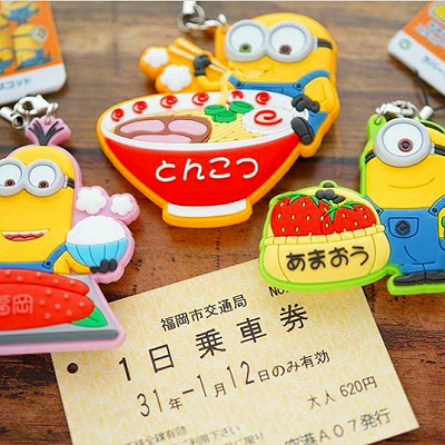 ご当地ミニオングッズ／福岡限定明太子、とんこつラーメン