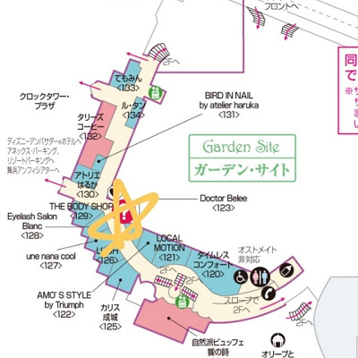 1階のインフォメーションカウンターの場所