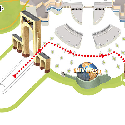 USJの新しい手荷物検査エリアの場所（2025/2/3〜）