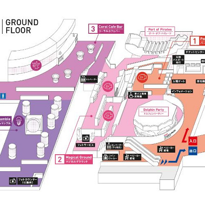 1FグランドフロアーのMAP