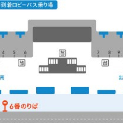 羽田空港第1ターミナル6番乗り場のマップ