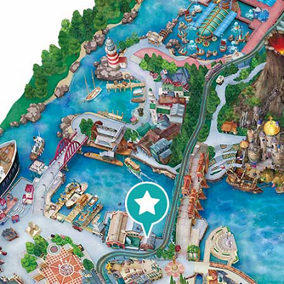 スチームボート・ミッキーズの地図