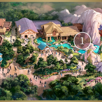 塔の上のラプンツェルエリア（ラプンツェルの森）のマップ