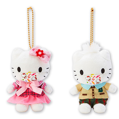 マスクをつけたマスコット