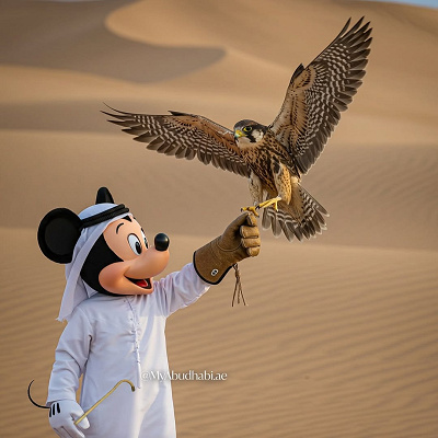 アブダビの衣装を着たミッキー