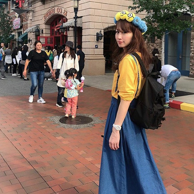 ミニオンの花冠とロンスカでミニオンコーデ