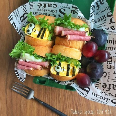 ミニオンサンドウィッチ弁当