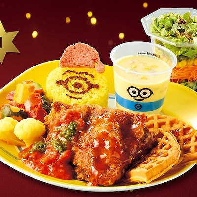 ミニオンワッフルチキンプレート