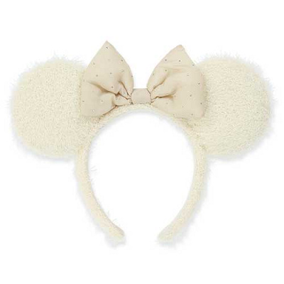 ミニーリボンモヘアカチューシャ（白）