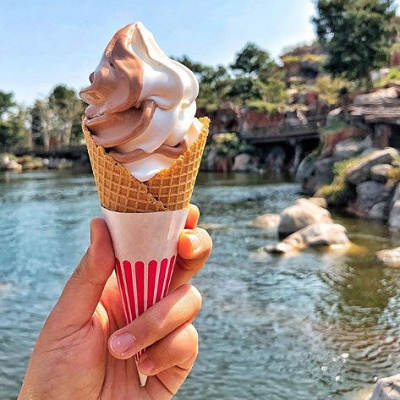 ミックス味のソフトクリーム