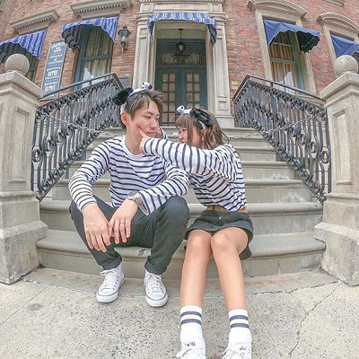 モノトーンのペアルック