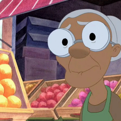 スティッチのアニメシリーズでたびたび登場する「ハセガワ夫人（Mrs. Hasegawa）」