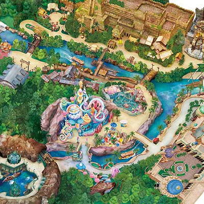 ディズニーシーチュロス：オープンセサミの場所マップ